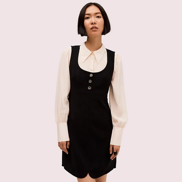 BNWT Kate Spade A-line woven pinafore dress - Picture 1 of 3